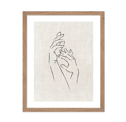 Hands Line Drawing