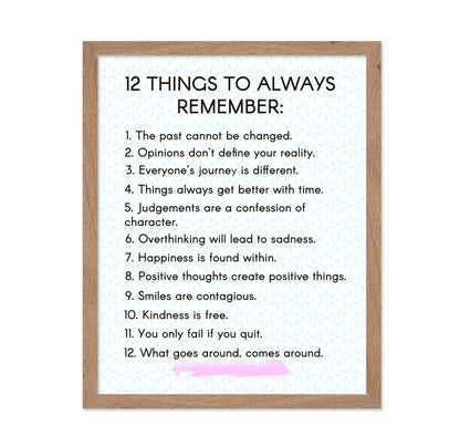 12 Things To Always Remember