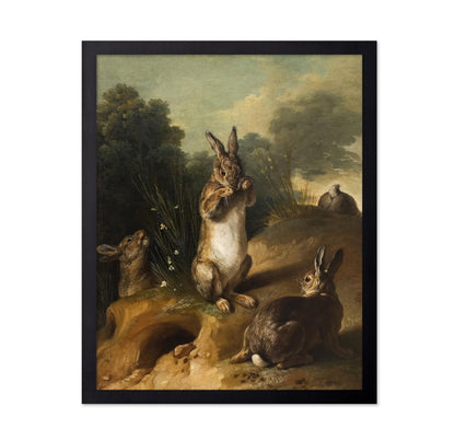 Rabbits in a Sunlit Meadow