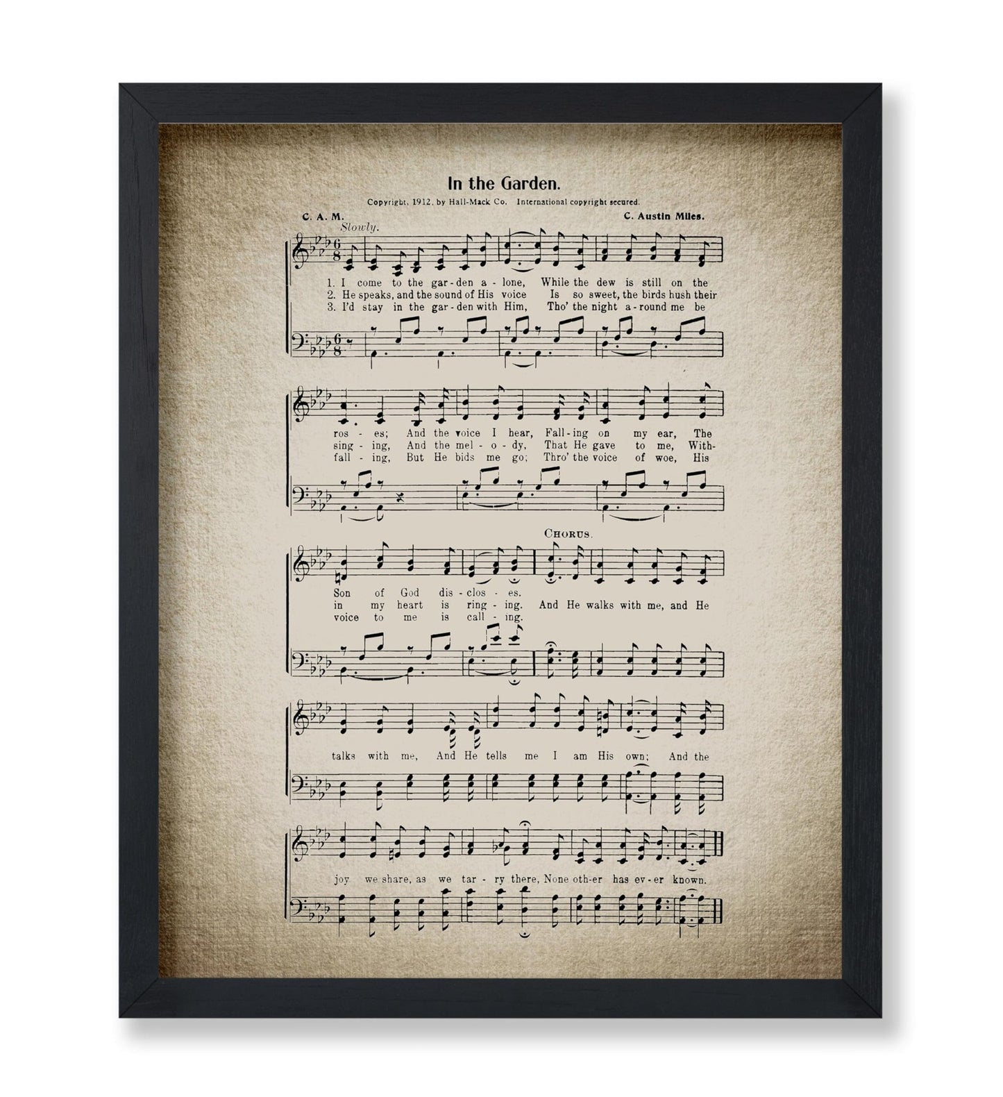 In the Garden Hymnal Sheet