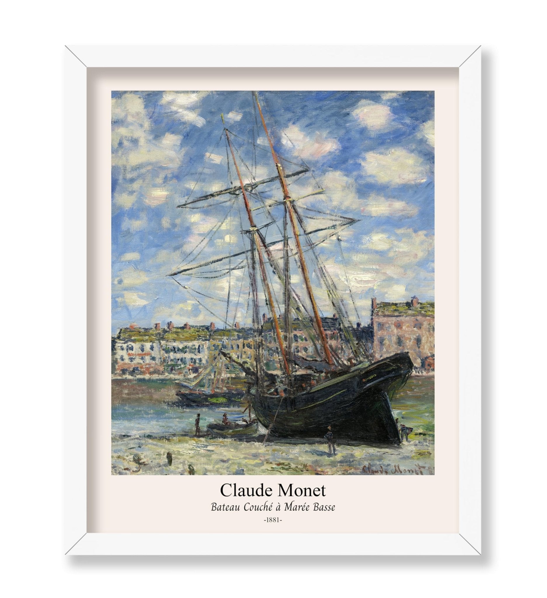 Bateau couché à marée basse