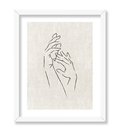 Hands Line Drawing
