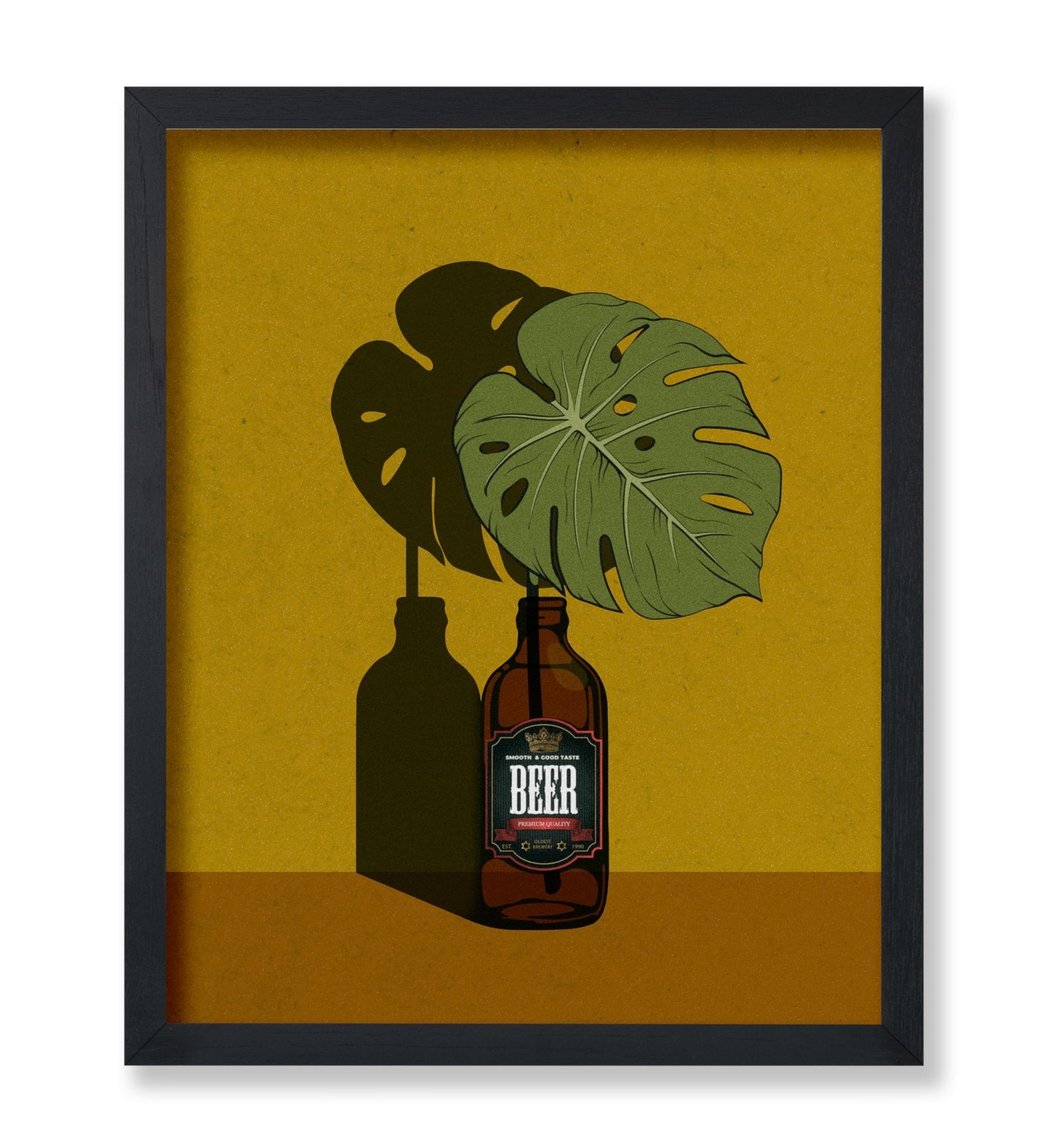Monstera Plant & Beer
