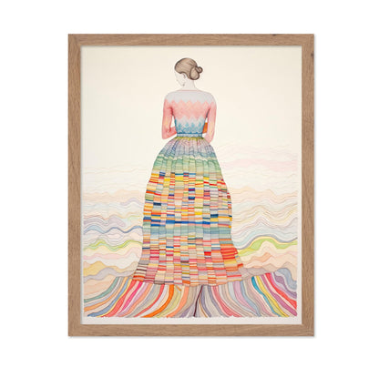 Lady In Rainbow Gown No1