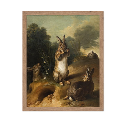 Rabbits in a Sunlit Meadow