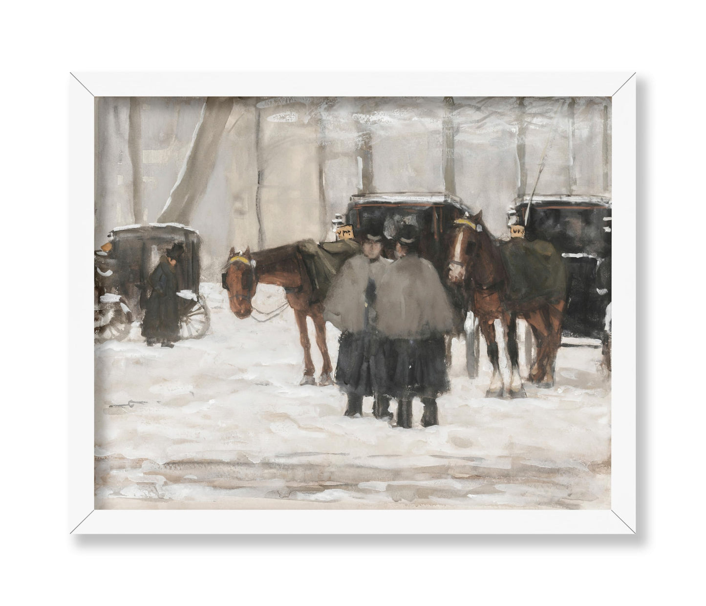 Carriages In The Snow, The Hague