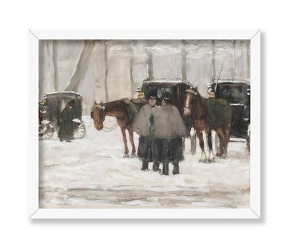 Carriages In The Snow, The Hague