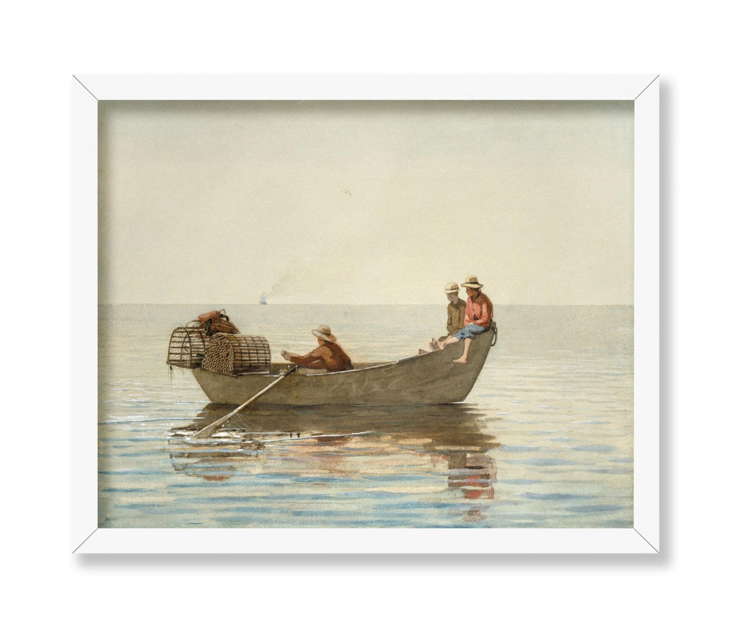 Three Boys in a Dory with Lobster Pots