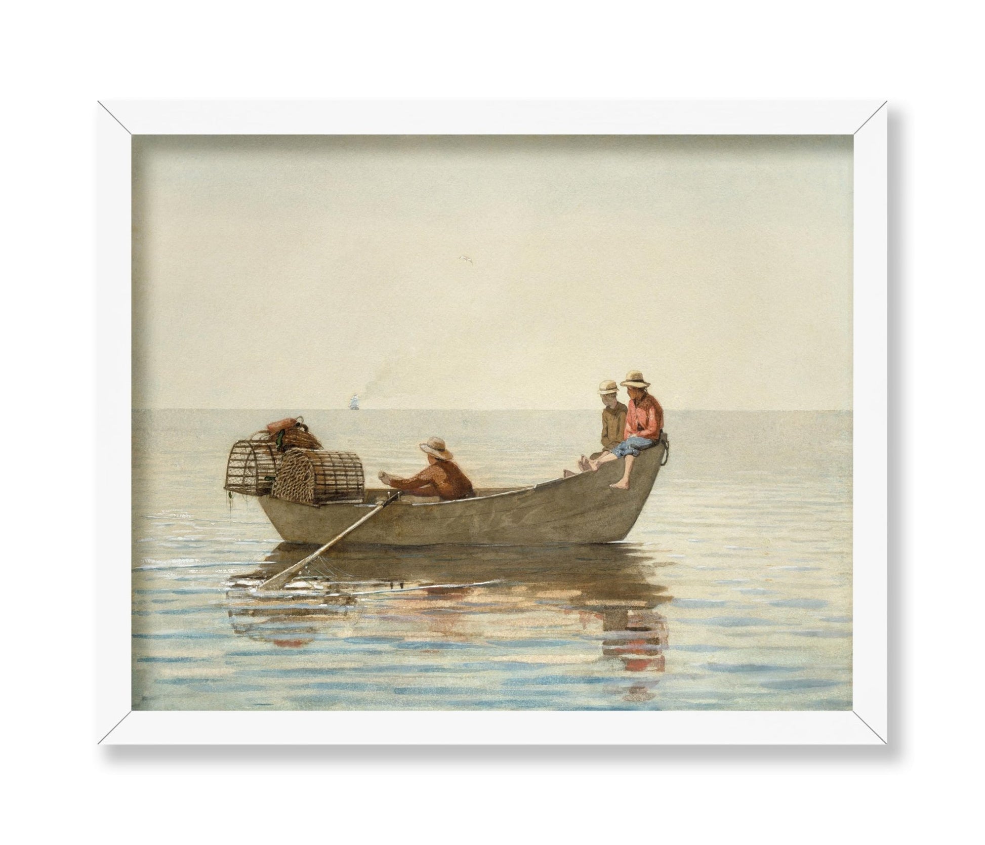 Three Boys in a Dory with Lobster Pots