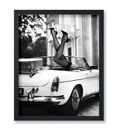 High Heels In Classic Car