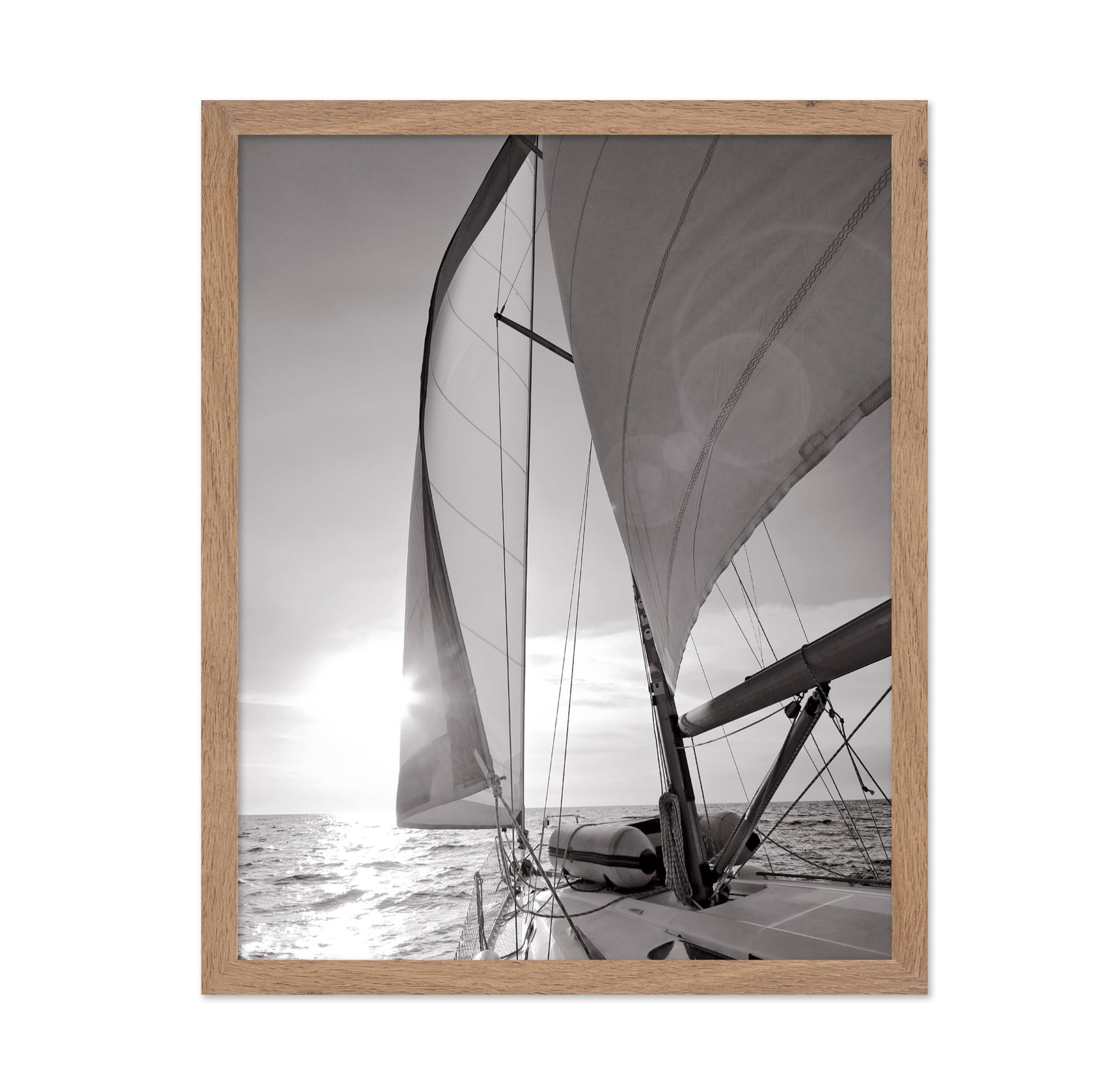 Yacht Sailing Towards Sunset