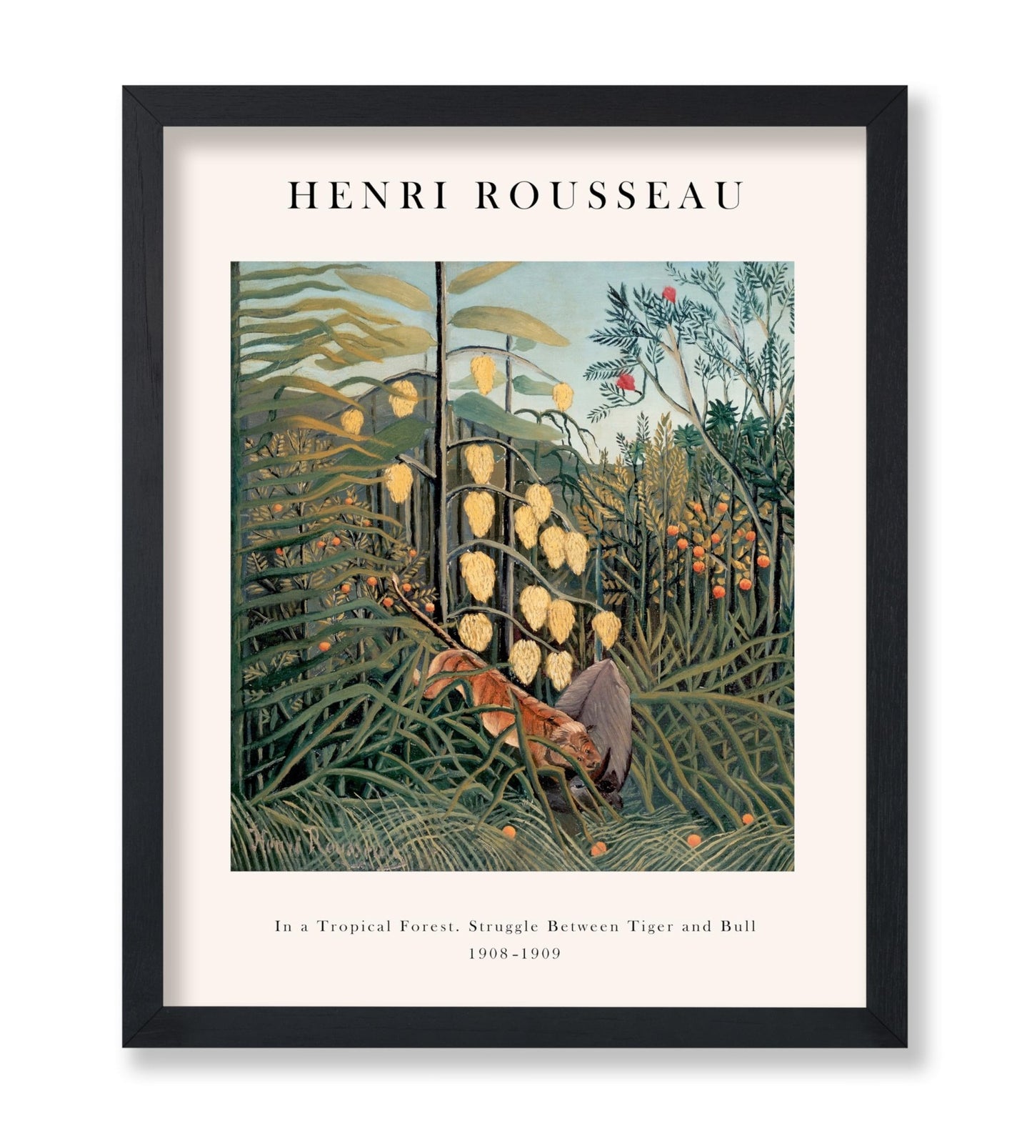 Henri Rousseau - In a Tropical Forest Struggle between Tiger and Bull