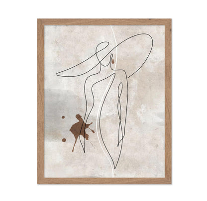Elegant Woman Line Art