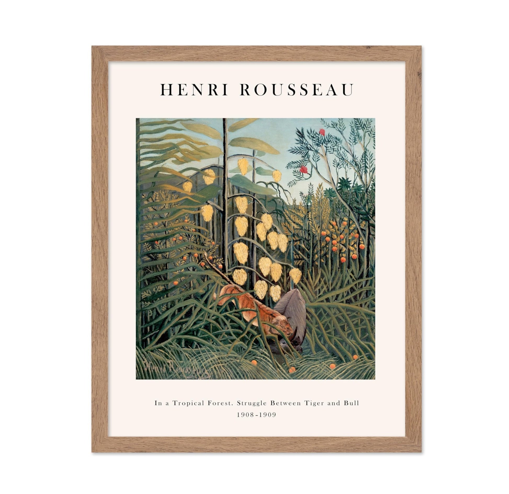 Henri Rousseau - In a Tropical Forest Struggle between Tiger and Bull
