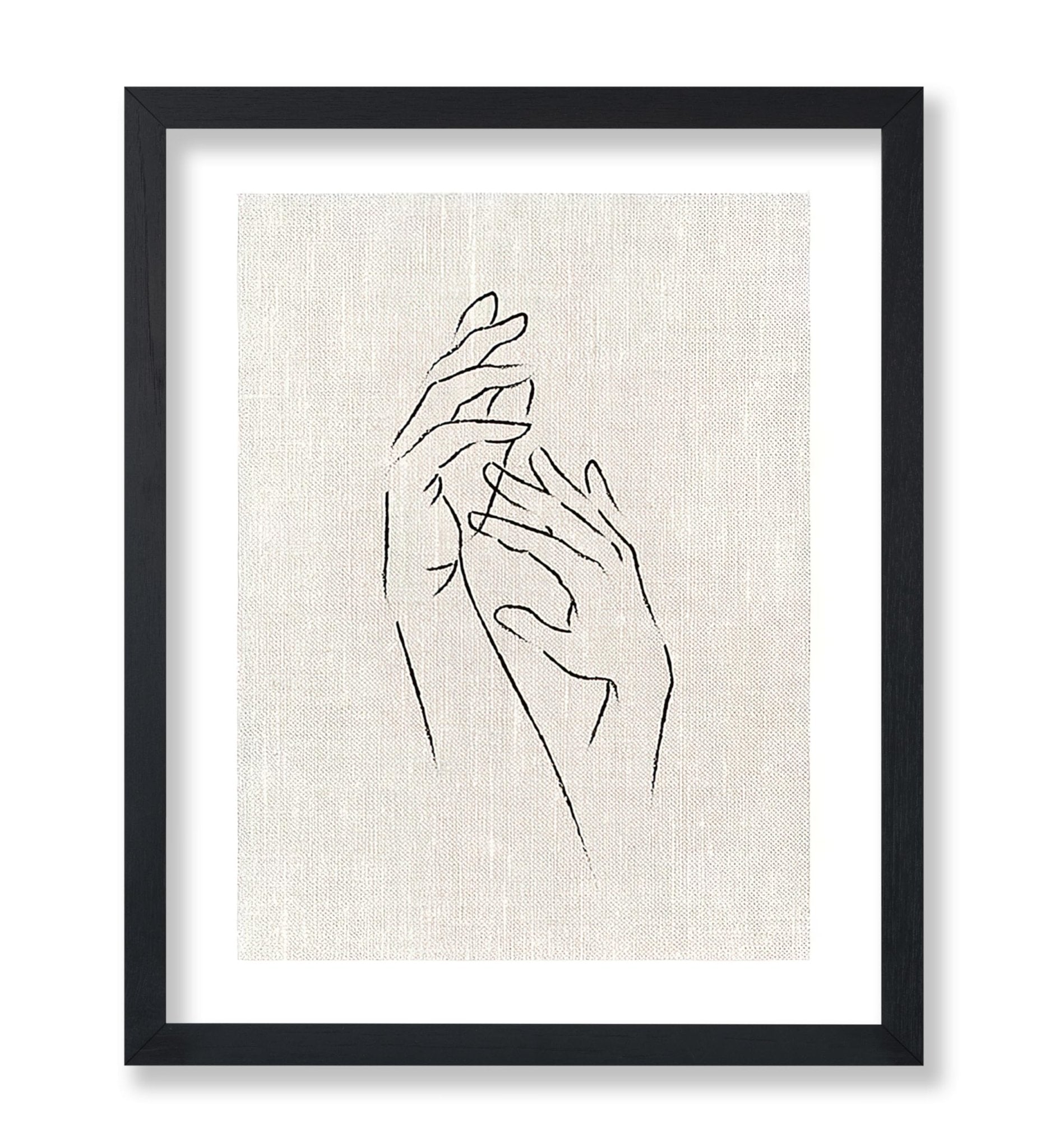 Hands Line Drawing