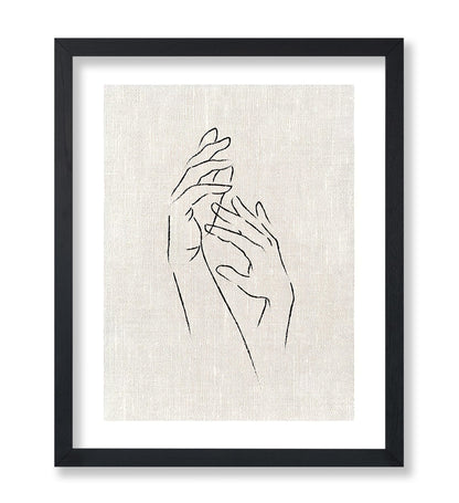 Hands Line Drawing