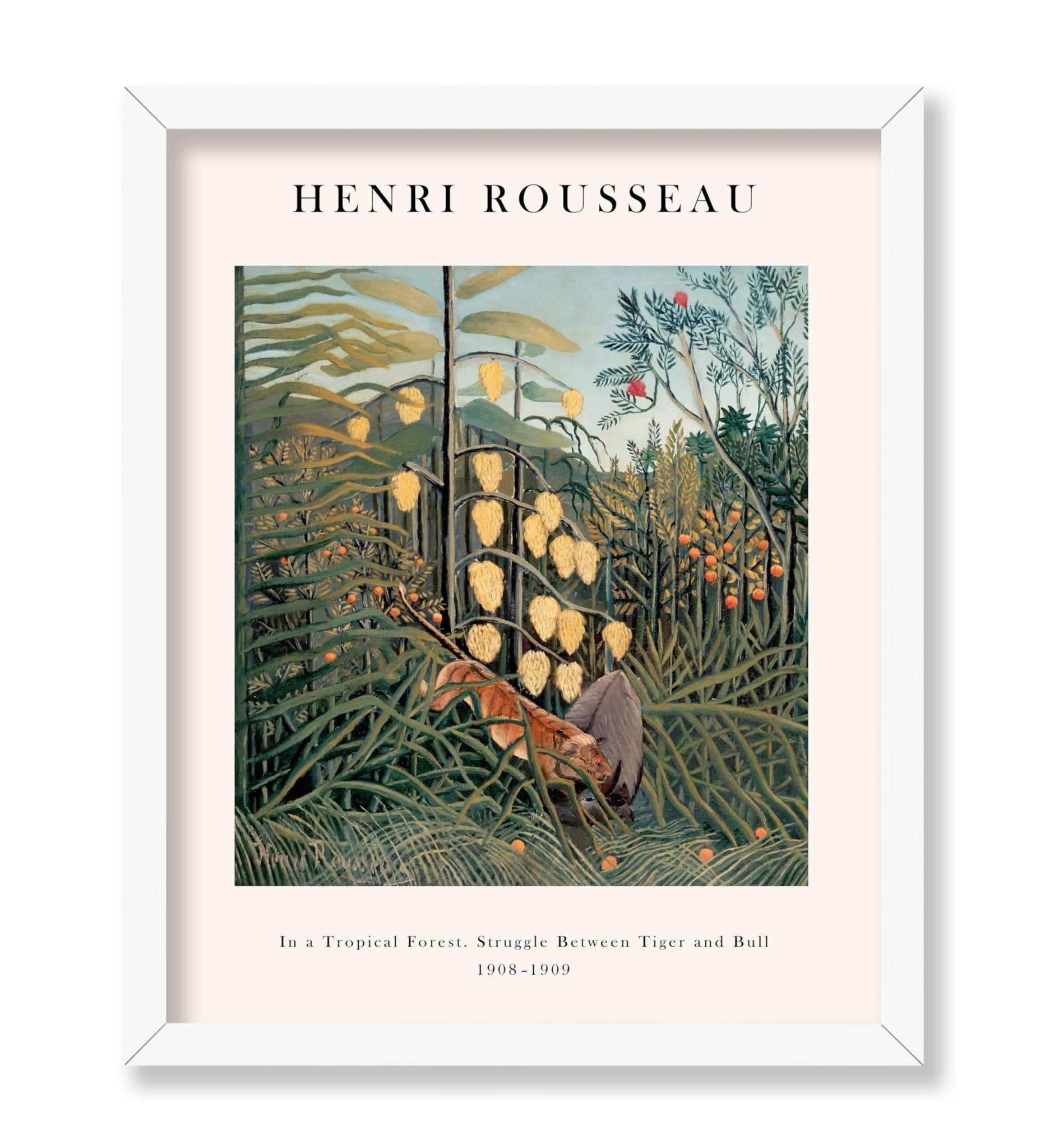 Henri Rousseau - In a Tropical Forest Struggle between Tiger and Bull
