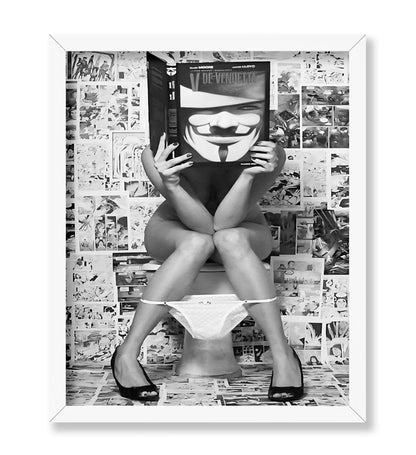 Girl on Toilet