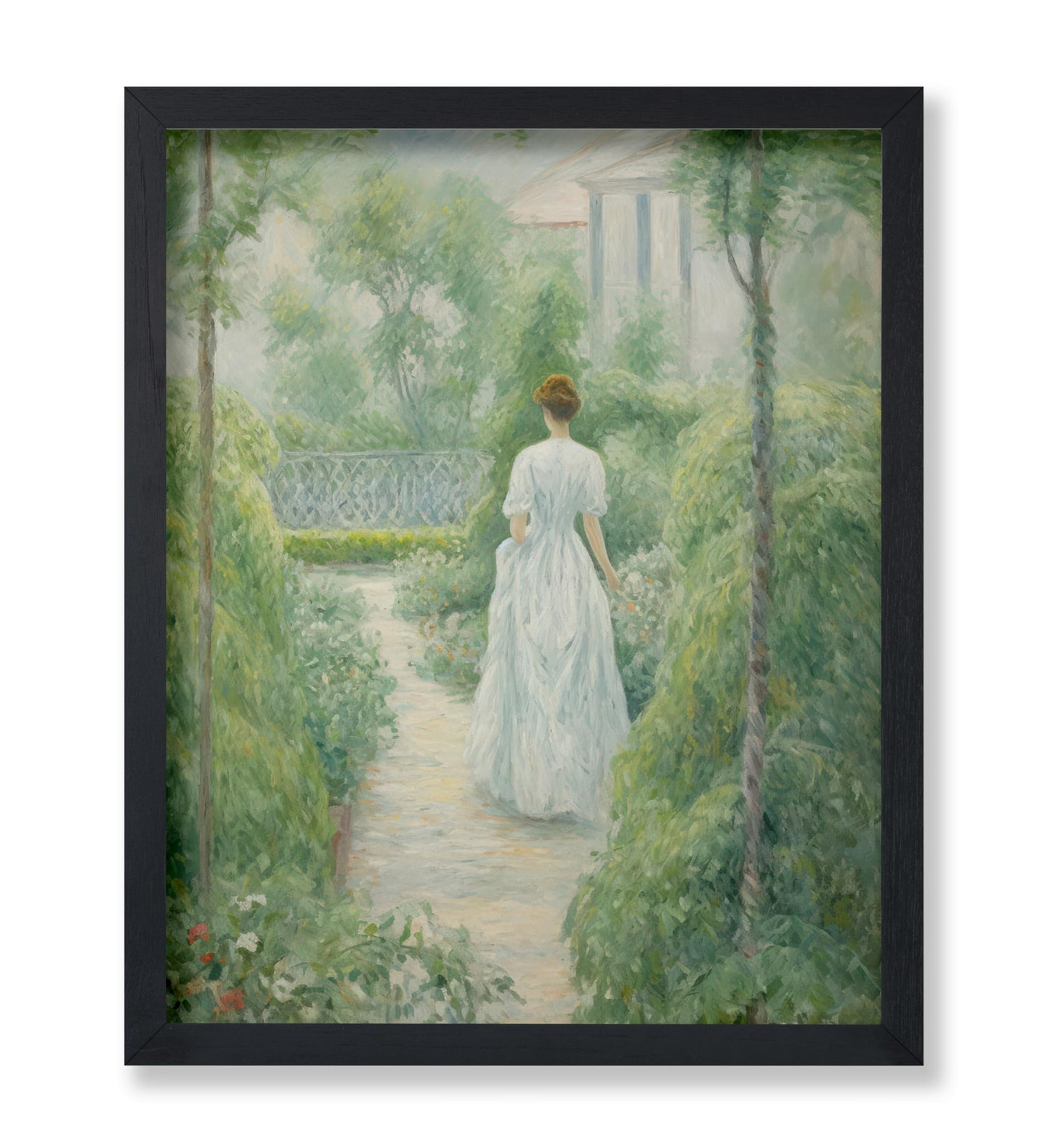 Victorian Woman in Garden