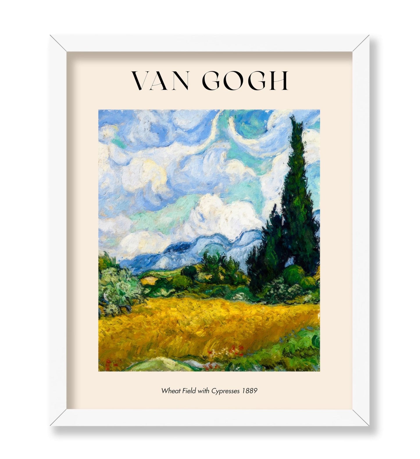 Van Gogh - Wheat Field with Cypresses No6