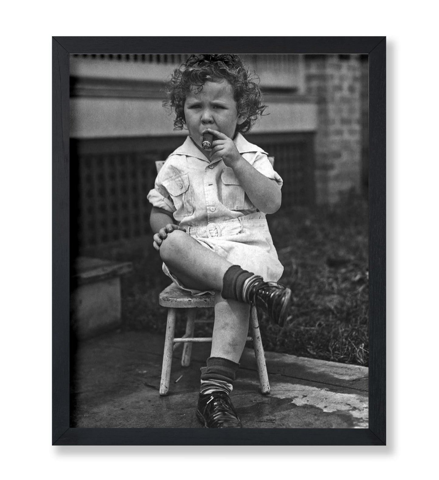 Young Boy Smoking Cigar