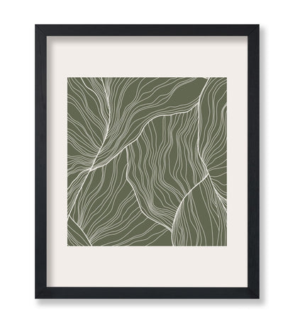 White Contour Lines