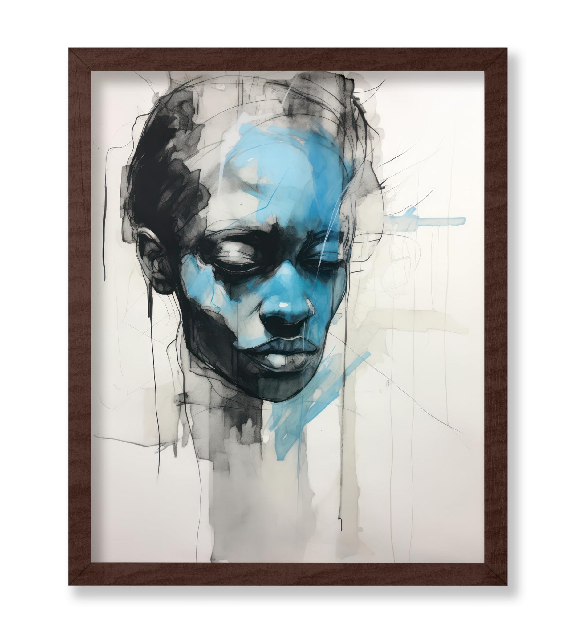 Blue Face Portrait