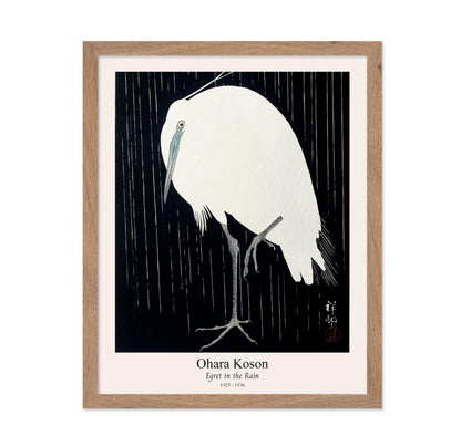 Ohara Koson - Egret in the Rain No1