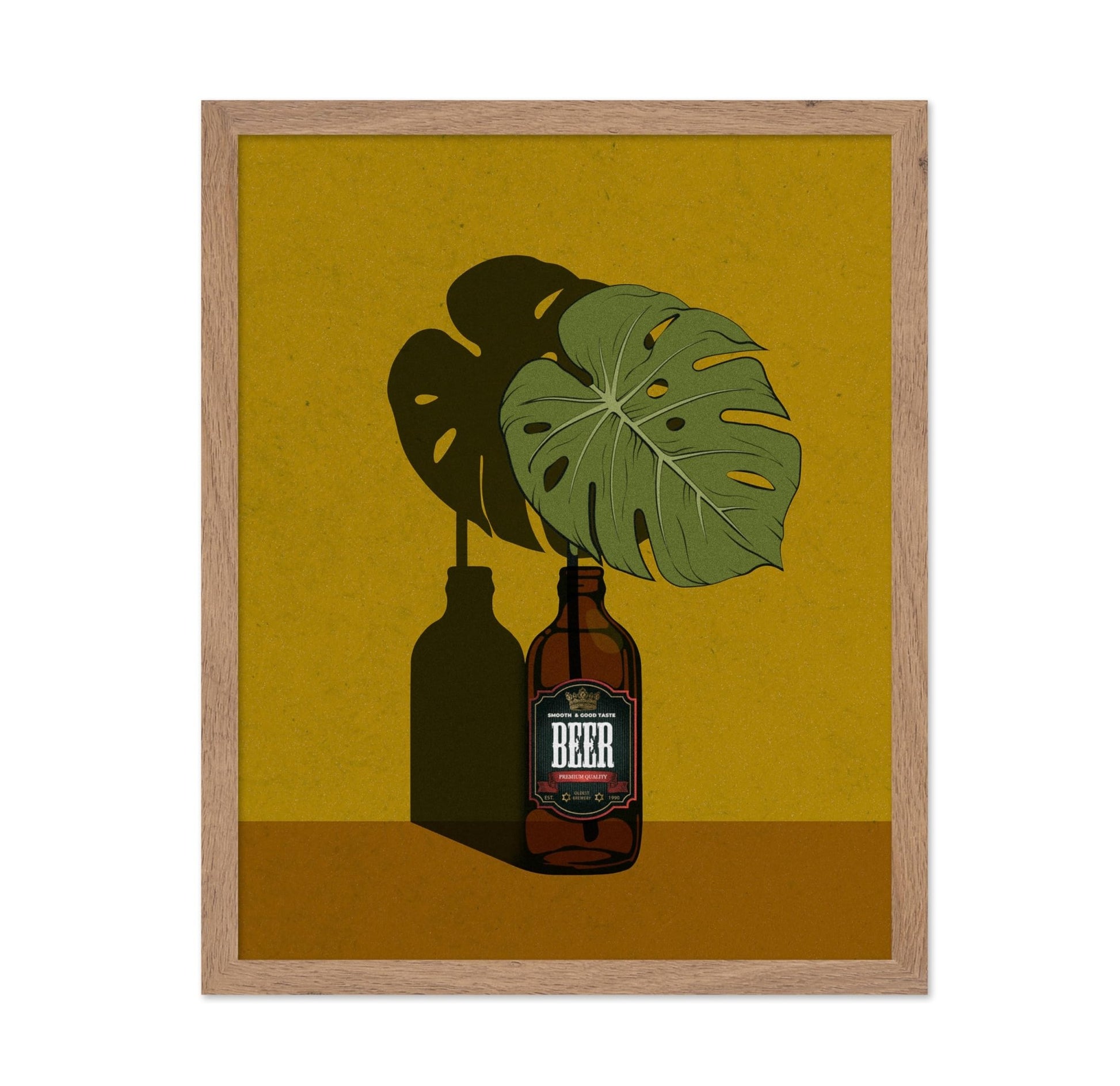 Monstera Plant & Beer