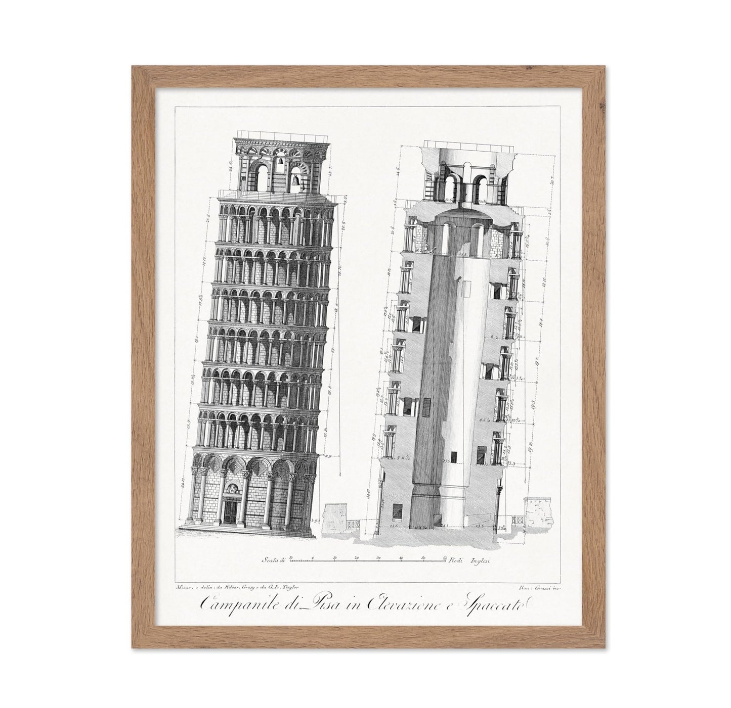 Leaning Tower of Pisa Blueprint