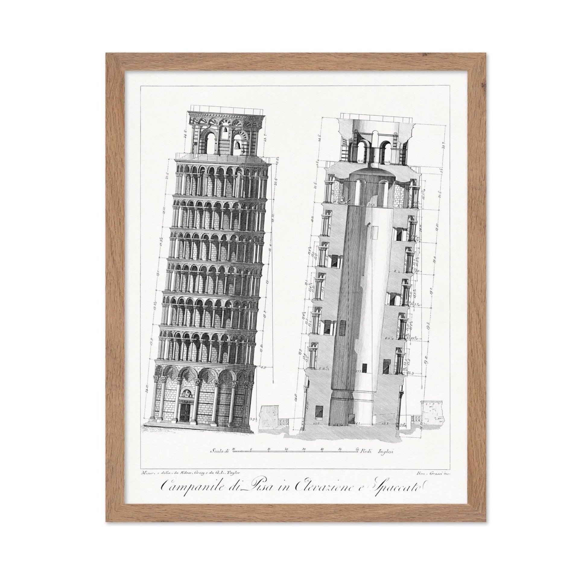 Leaning Tower of Pisa Blueprint