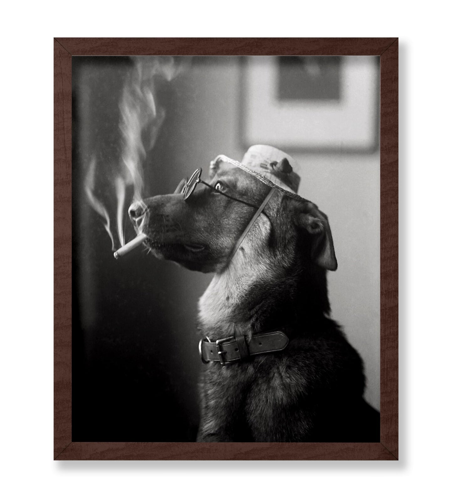 Classy Dog Smoking a Cigarette