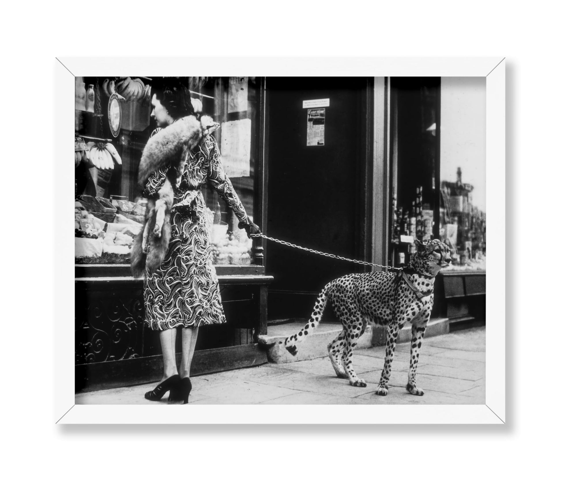 Elegant Woman with Cheetah