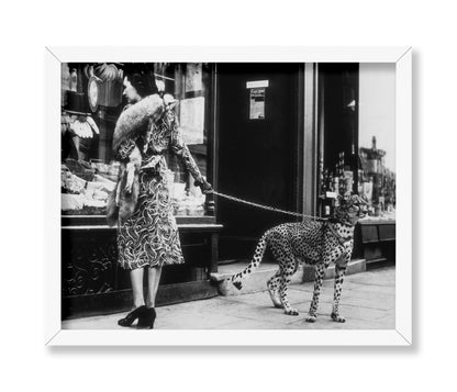 Elegant Woman with Cheetah