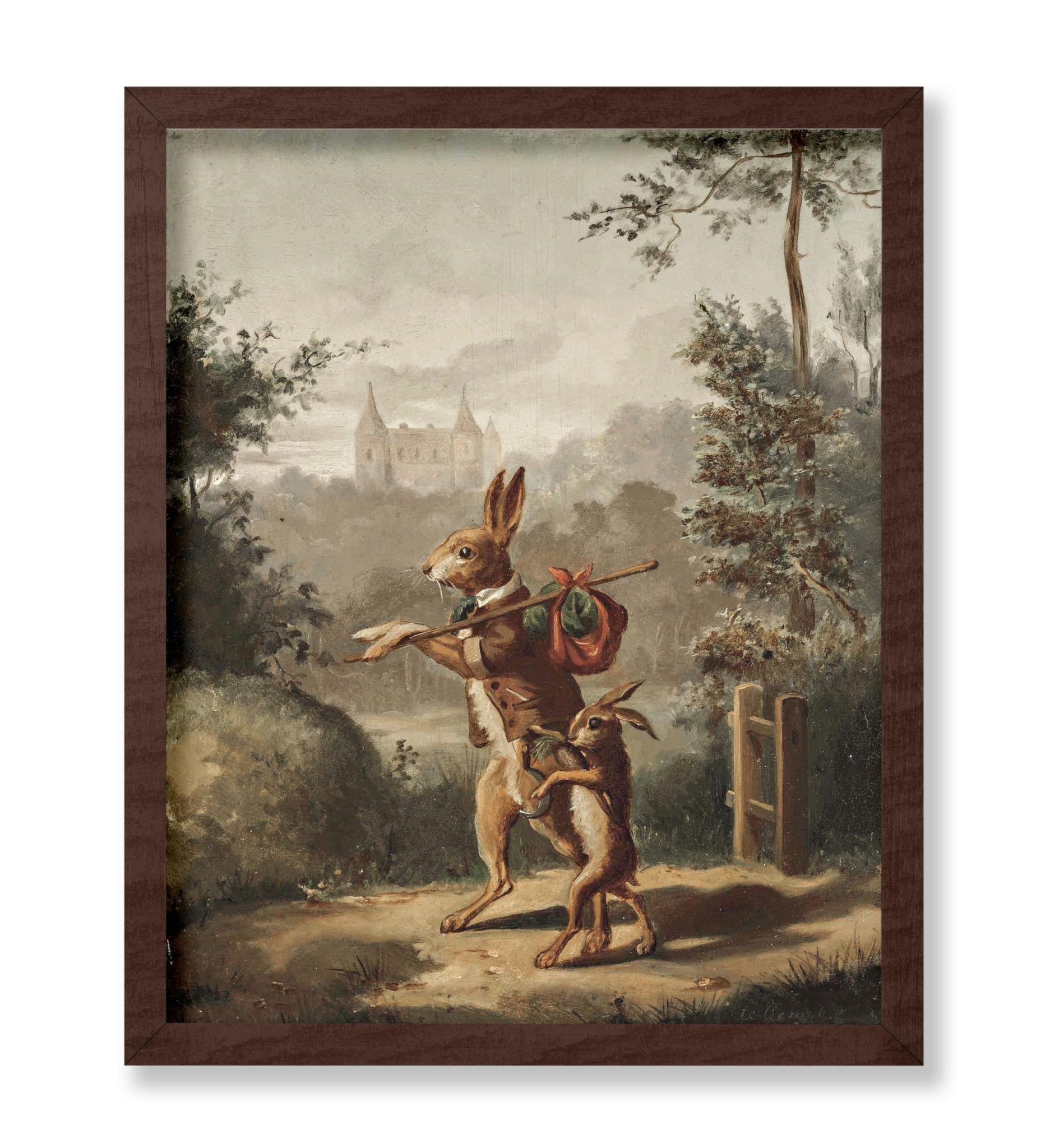 Bernard te Gempt - Two Hares With A Knapsack