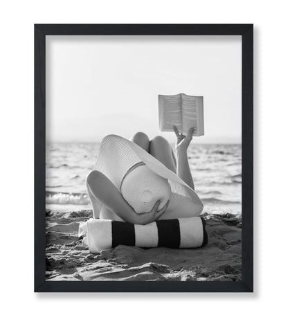 Woman Reading at the Beach