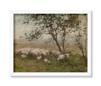 William Charles Estall - A Flock of Sheep