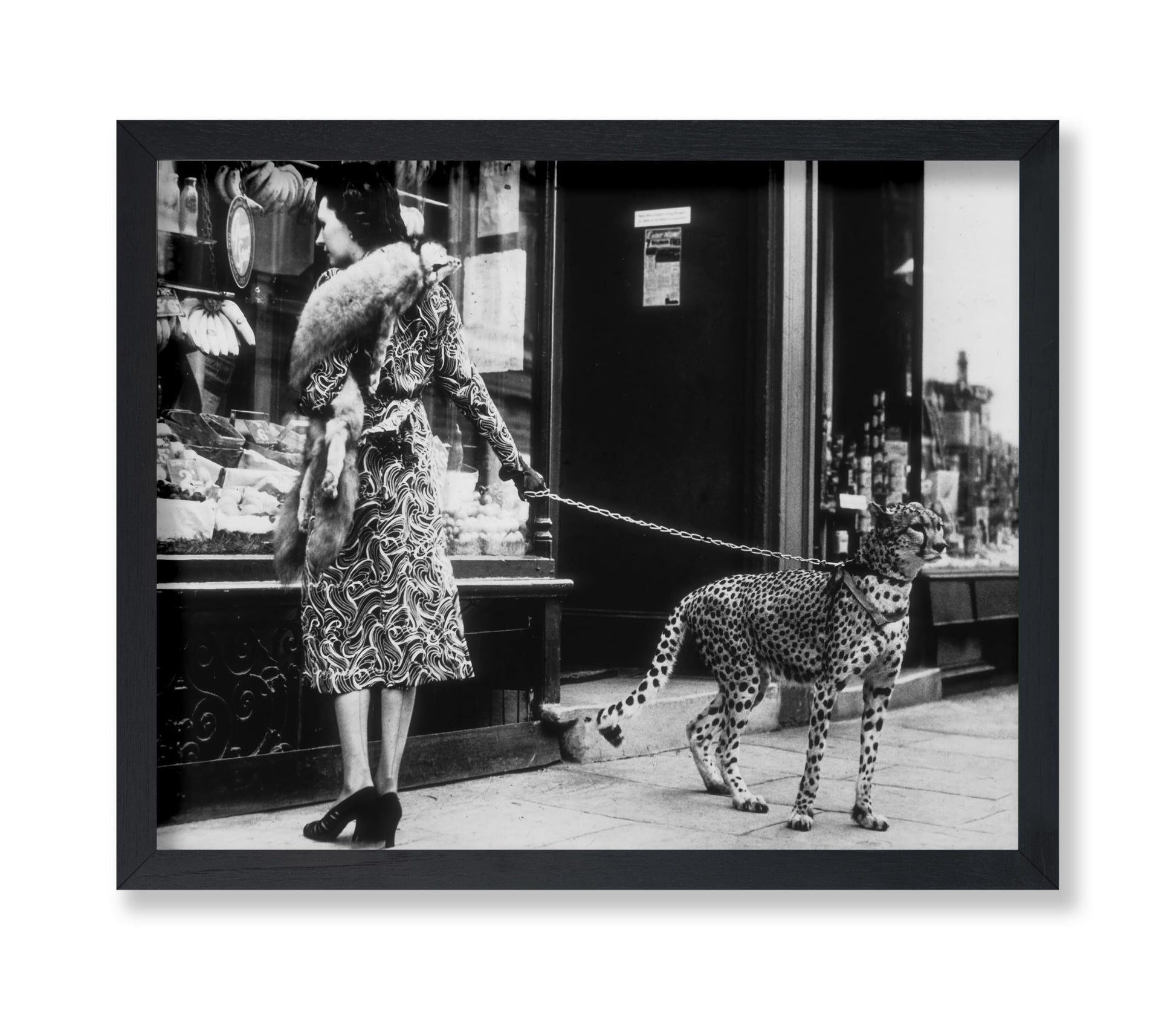 Elegant Woman with Cheetah