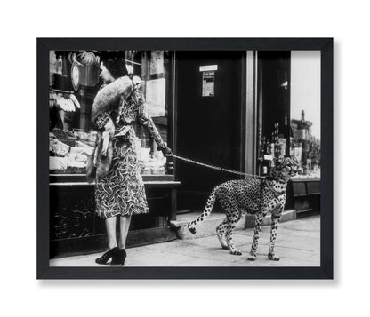 Elegant Woman with Cheetah