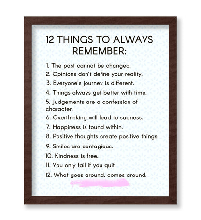 12 Things To Always Remember