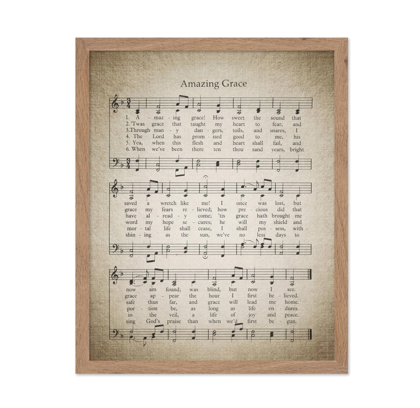 Amazing Grace Hymnal Sheet