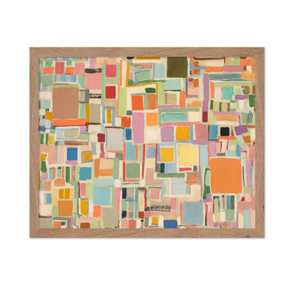 Squares and Rectangles Vintage Painting