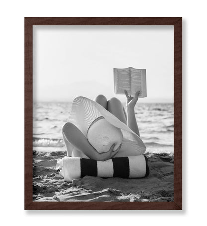Woman Reading at the Beach
