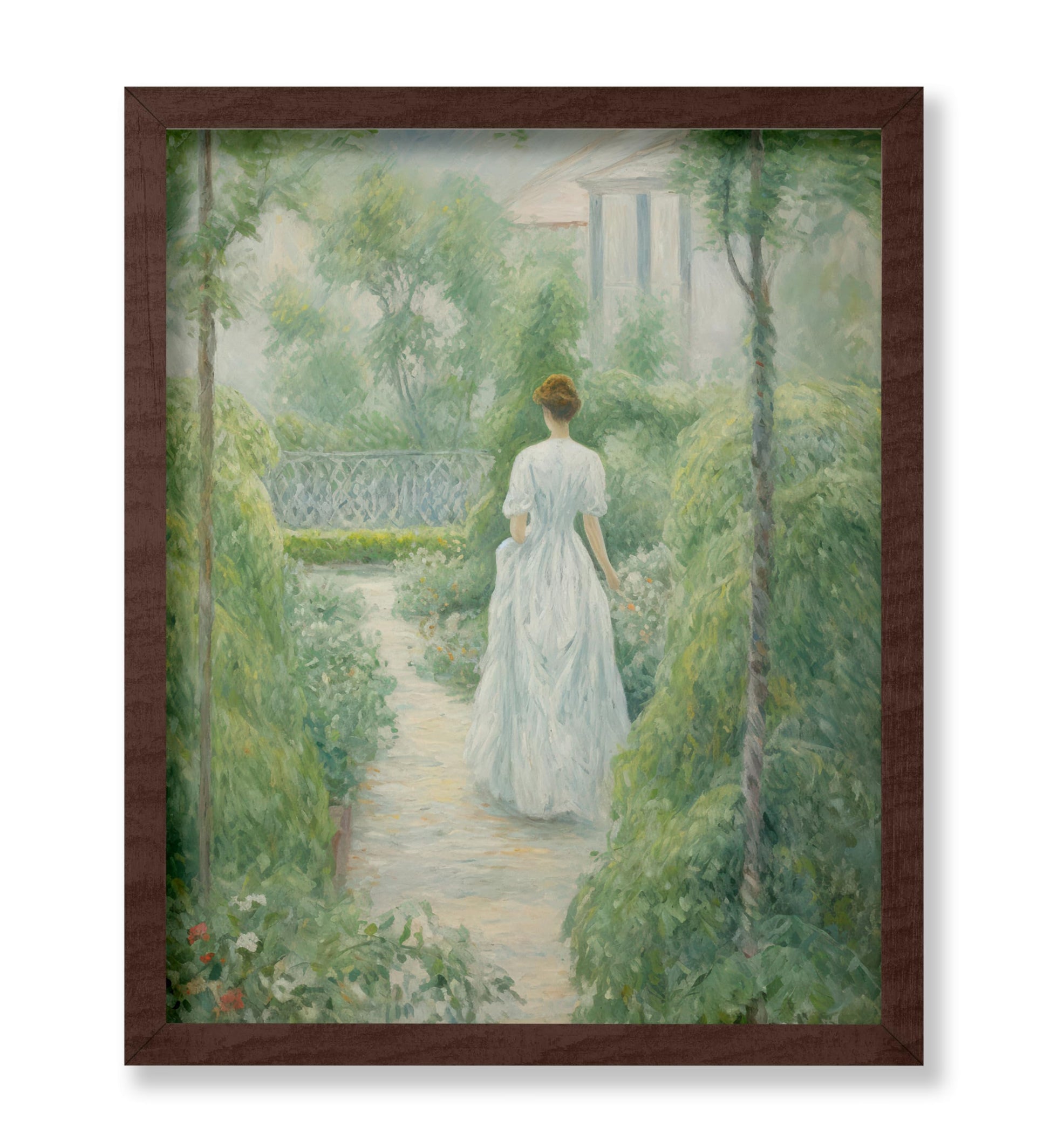 Victorian Woman in Garden