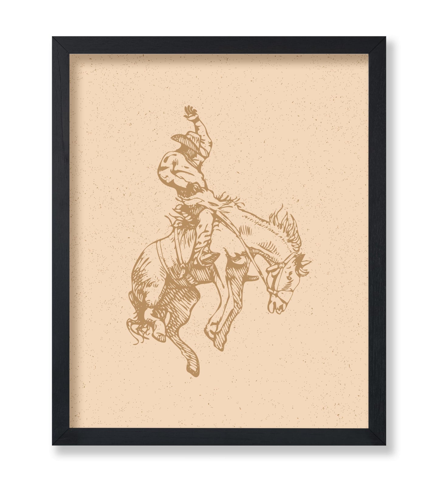 Beige Cowboy Horseback