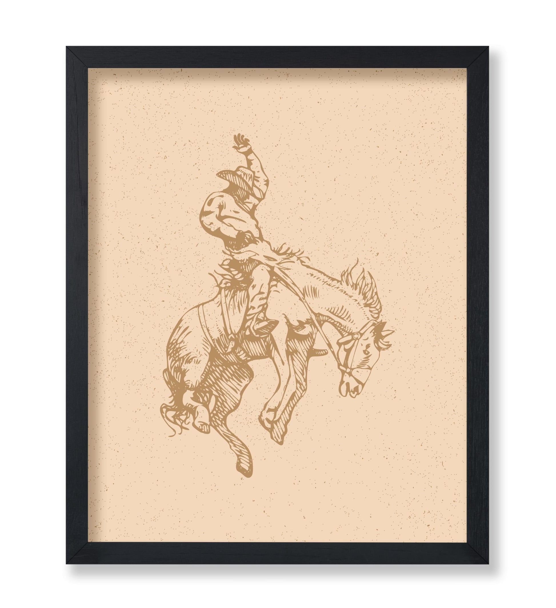 Beige Cowboy Horseback