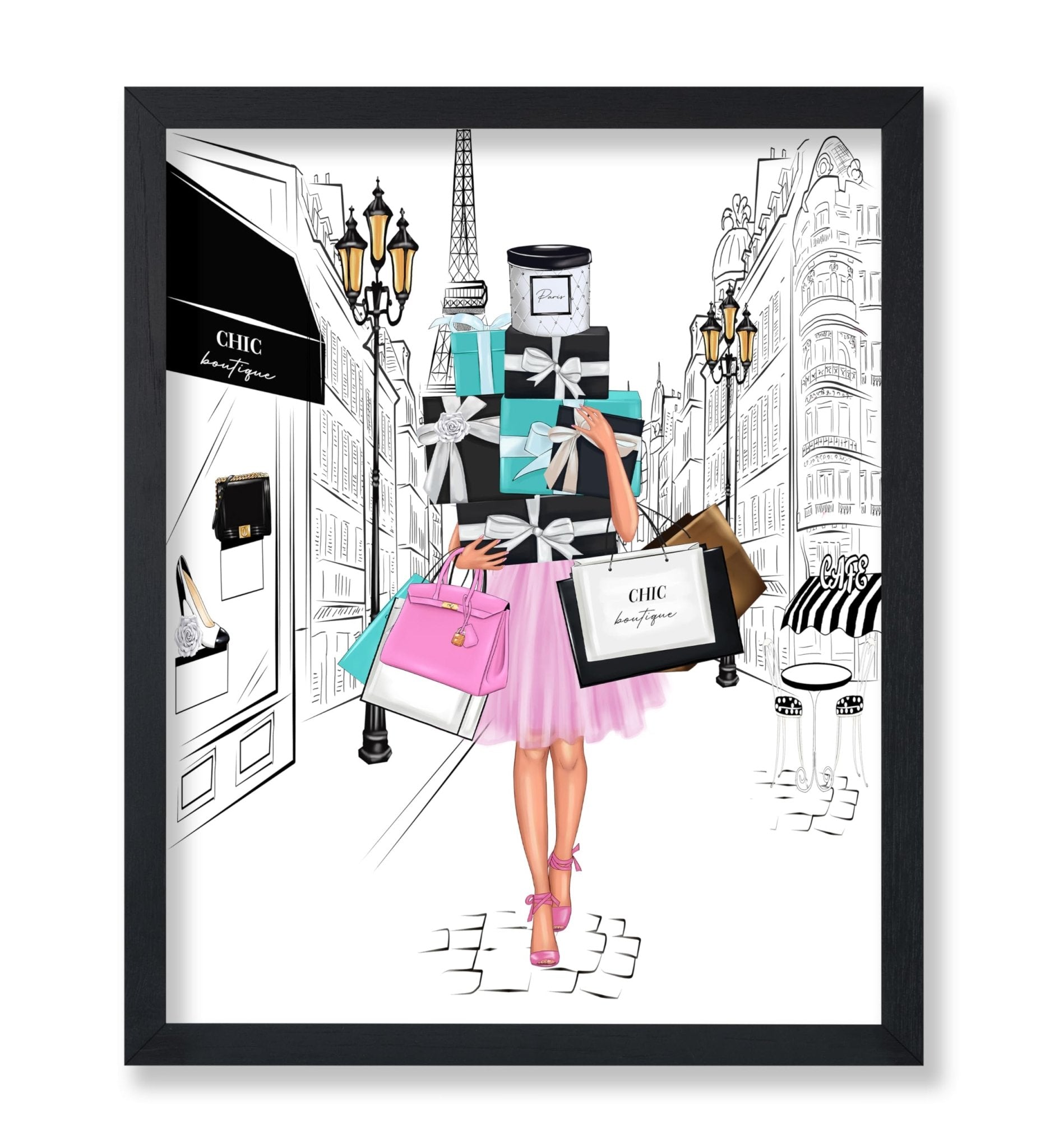 Lady with Shopping Bags No2