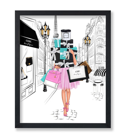 Lady with Shopping Bags No2