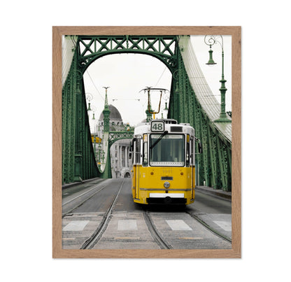 Yellow Tram on Liberty Bridge