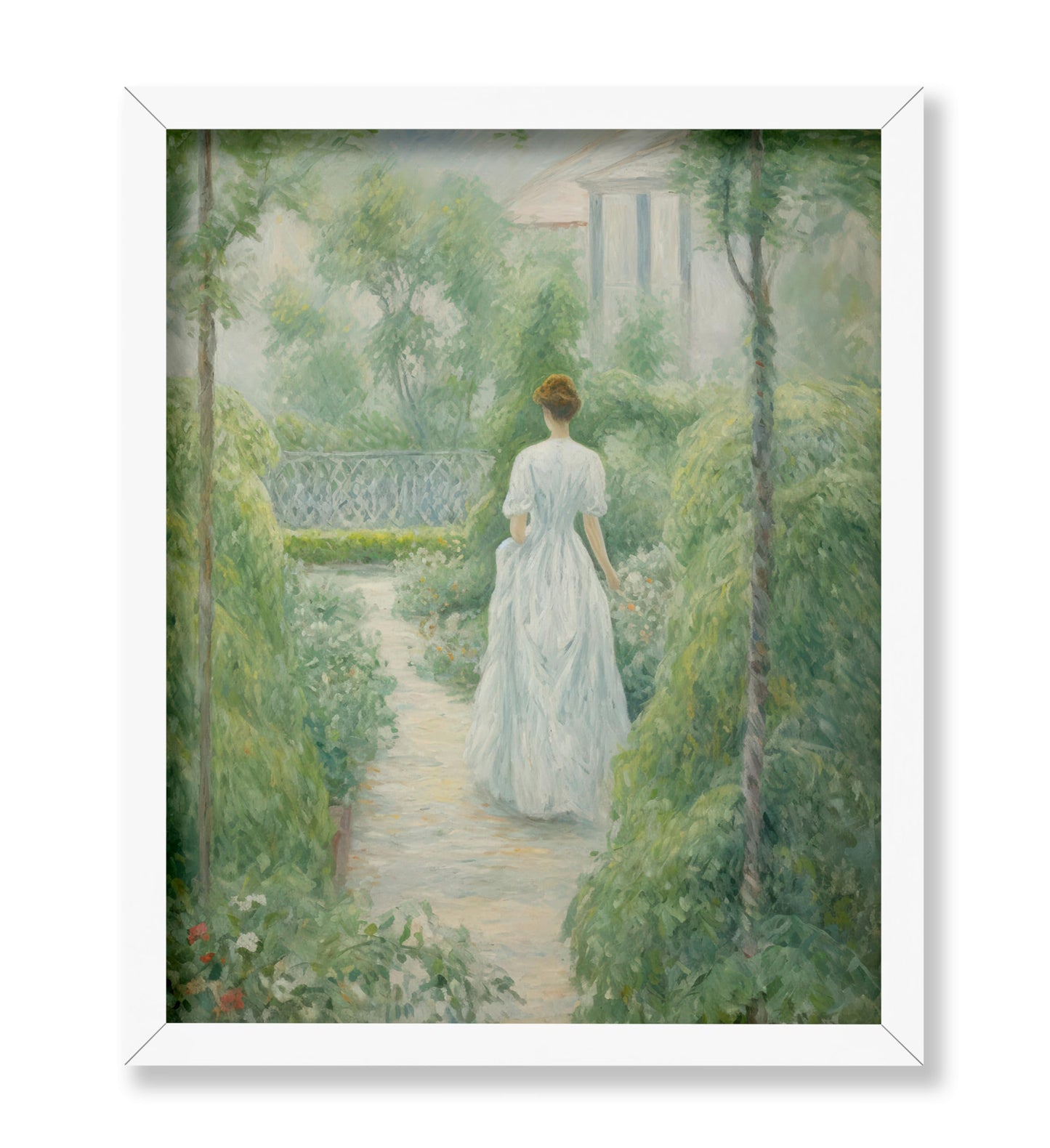 Victorian Woman in Garden
